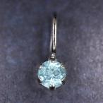 パライバトルマリン 2.5mmラウンドカット ペンダント 18KWG 0.05ct 【榎本通商21795】