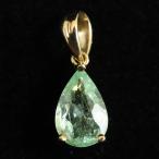 パライバトルマリン 8mmペアシェイプ ペンダントトップ K18YG 0.64g 【榎本通商38031】