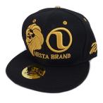 [並行輸入品] Nesta Brand ネスタブランド ライオンロゴ スナップバックキャップ フリーサイズ (ブラック/ゴールド)