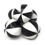 ビーンバッグジャグリングボール「8枚スター」ノーマルサイズ JUGGLE 4 FUN (黒白, ５個)
