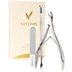 VITOMS ビトムス キューティクルニッパー 甘皮処理 ネイルケアセット ネイルニッパー 爪ケア プッシャー 爪磨き付
