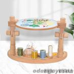 調節できる刺繍枠台 スクロールフレーム刺繍スタンド 表面なめらか加工 360度回転 調整可能 クロスステッチラックデスクトップ ラウンド 刺繍フレーム 組立簡単