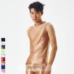  безрукавка глянец атлас способ мужской джентльмен майка простой одноцветный без рукавов стрейч Fit x7075