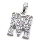 Yahoo! Yahoo!ショッピング(ヤフー ショッピング)キラキラ チャーム ペンダントトップ イニシャル M