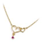 Yahoo! Yahoo!ショッピング(ヤフー ショッピング)ネックレス ペンダント シルバー925 金色メッキ セミプレシャスストーン ハート ルビー レディース プレゼント ギフト