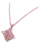 Yahoo! Yahoo!ショッピング(ヤフー ショッピング)ネックレス ペンダント シルバー925 ピンクゴールドメッキ セミプレシャスストーン スクエア（L） ホワイトトパーズ ロードライト・ガーネット レディース