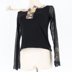  б/у Chacott коричневый раскладушка бальные танцы костюм tops cut and sewn урок одежда оттенок черного длинный рукав chu-ru.. чувство цветочный принт растения рисунок оттенок белого оттенок красного nei...