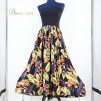 [ б/у ]ALOHA KIKI хула костюм One-piece платье оттенок черного хула tube top чёрный красный зеленый leaf рисунок Hawaiian aro - блестящий симпатичный Япония...