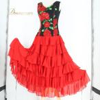  б/у prima boutique Prima btik фламенко костюм платье One-piece оттенок красного оттенок зеленого оттенок черного красный чёрный зеленый цветочный принт Dance вечеринка презентация fli...
