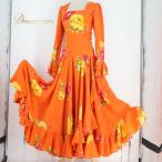  фламенко костюм Luisa Louis sa платье One-piece orange серия оттенок желтого оттенок красного orange зеленый желтый цвет bo Ran te оборка цветочный принт Dance 