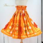 [ б/у ] хула костюм юбка пау orange серия Hawaiian принт aro - хула урок тренировка блестящий ... симпатичный модный одиночный s машина...
