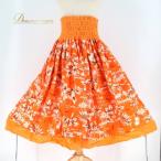  б/у хула костюм юбка пау orange серия гибискус рисунок cocos nucifera. дерево рисунок Hawaiian принт aro - хула урок тренировка блестящий ... симпатичный...