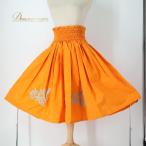  б/у хула костюм юбка пау orange серия tiare рисунок Hawaiian принт aro - хула урок тренировка блестящий ... симпатичный модный sin...