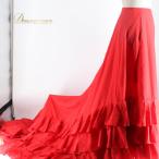 [ б/у ]prima boutique Prima btik фламенко костюм farudabatate Cola юбка красный bo Ran te оборка красный оттенок золота оттенок красного блестящий дизайн ....