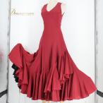  фламенко костюм платье One-piece оттенок красного оттенок черного красный чёрный wine red одноцветный bo Ran te оборка Dance вечеринка презентация безрукавка 