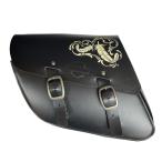 ショッピングハーレー HARLEY-DAVIDSON (ハーレーダビッドソン) シングルサイド・スイングアームバッグ ブラックレザー スポーツスター ピンストライプ KID氏 #90201326A