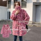 ファーコート レディース 毛皮コート ヒョウ柄 ロングコート アウター うさぎ フェイクファー もこもこ 上品 暖かい キレイめ エレガント 冬新作