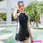 キッズ スクール水着 女子 中学生 水着 女の子 セパレート フィットネス 体型カバー 130 140 150 160 170cm スクール みずぎ 子供水着 海 プール スイミング
