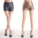 SP002 кожа способ PU эмаль леопардовая расцветка леггинсы леггинсы тугой йога тренировка одноцветный стрейч корпус темно синий ....pitapita талия резина 