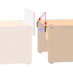 Garage　パソコンデスク　fantoni　GF・GT用デスクパネル両面用金具 GF-001PG （ガラージ/ガレージ/ファントーニ/オフィス家具/SOHO/ソーホー/事務所/通販パーテ