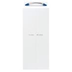 Garage　収納庫/本棚/書棚/シェルフ KK扉　5段用 KK-180D 白/青取っ手 W792×D17×H1840mm （ガラージ/ガラーヂ/ガレージ/オフィス家具/SOHO/ソーホー/事務所/お