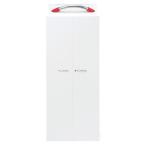 Garage　収納庫/本棚/書棚/シェルフ KK扉　5段用 KK-180D 白/赤取っ手 W792×D17×H1840mm （ガラージ/ガラーヂ/ガレージ/オフィス家具/SOHO/ソーホー/事務所/お