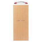 Garage　収納庫/本棚/書棚/シェルフ KK扉　5段用 KK-180D 木/赤 W792×D17×H1840mm （ガラージ/ガラーヂ/ガレージ/オフィス家具/SOHO/ソーホー/事務所/おしゃれ