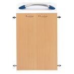 Garage　収納庫/本棚/書棚/シェルフ KK扉　3段用 KK-110D 木/青 W792×D17×H1100mm （ガラージ/ガラーヂ/ガレージ/オフィス家具/SOHO/ソーホー/事務所/おしゃれ