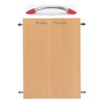 Garage　収納庫/本棚/書棚/シェルフ KK扉　3段用 KK-110D 木/赤 W792×D17×H1100mm （ガラージ/ガラーヂ/ガレージ/オフィス家具/SOHO/ソーホー/事務所/おしゃれ