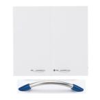 Garage　収納庫/本棚/書棚/シェルフ KK扉　2段用 KK-70D 白/青取っ手 W792×D17×H734mm （ガラージ/ガラーヂ/ガレージ/オフィス家具/SOHO/ソーホー/事務所/おし