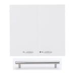 Garage　収納庫/本棚/書棚/シェルフ KK扉　2段用 KK-70D 白/6取っ手 W792×D17×H734mm （ガラージ/ガラーヂ/ガレージ/オフィス家具/SOHO/ソーホー/事務所/おし