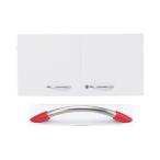 Garage　収納庫/本棚/書棚/シェルフ KK扉　1段用 KK-40D 白/赤取っ手 W792×D17×H390mm （ガラージ/ガラーヂ/ガレージ/オフィス家具/SOHO/ソーホー/事務所/おし