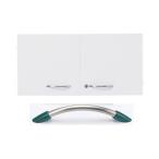 Garage　収納庫/本棚/書棚/シェルフ KK扉　1段用 KK-40D 白/緑取っ手 W792×D17×H390mm （ガラージ/ガラーヂ/ガレージ/オフィス家具/SOHO/ソーホー/事務所/おし