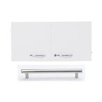 Garage　収納庫/本棚/書棚/シェルフ KK扉　1段用 KK-40D 白/6取っ手 W792×D17×H390mm （ガラージ/ガラーヂ/ガレージ/オフィス家具/SOHO/ソーホー/事務所/おし