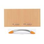 Garage　収納庫/本棚/書棚/シェルフ KK扉　1段用 KK-40D 木/橙 W792×D17×H390mm （ガラージ/ガラーヂ/ガレージ/オフィス家具/SOHO/ソーホー/事務所/おしゃれ/