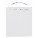 Garage　収納庫/本棚/書棚/シェルフ KK扉　H700mm用　KK-60070D 白8 （ガラージ/ガラーヂ/ガレージ/オフィス家具/SOHO/ソーホー/事務所/おしゃれ/シンプル）