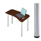 Garage　デスク D2-H-ST マホガニー 天板+脚 W1000×D600（450）×H715mm　（ガラージ/ガラーヂ/ガレージ/オフィス家具/SOHO/ソーホー/事務所/おしゃれ/シンプル