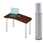 Garage　デスク D2-I-SJ マホガニー 天板+脚 W1000×D600（450）×H645-795mm　（ガラージ/ガラーヂ/ガレージ/オフィス家具/SOHO/ソーホー/事務所/おしゃれ/シン