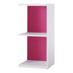 Garage グリッド収納庫GR　2段増設ユニット　GR-0408Y　ピーチピンク （ガラージ/ガレージ/家具）