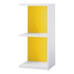 Garage グリッド収納庫GR　2段増設ユニット　GR-0408Y　レモンイエロー （ガラージ/ガレージ/家具）