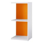 Garage グリッド収納庫GR　2段増設ユニット　GR-0408Y　マンダリンオレンジ （ガラージ/ガレージ/家具）