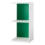 Garage グリッド収納庫GR　2段増設ユニット　GR-0408Y　パセリグリーン （ガラージ/ガレージ/家具）