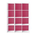 Garage グリッド収納庫GR　4段3列セット　GR-1216　ピーチピンク （ガラージ/ガレージ/家具）