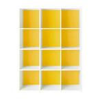 Garage グリッド収納庫GR　4段3列セット　GR-1216　レモンイエロー （ガラージ/ガレージ/家具）