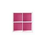 Garage グリッド収納庫GR　2段2列セット　GR-0808　ピーチピンク （ガラージ/ガレージ/家具）