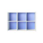 Garage グリッド収納庫GR　2段3列セット　GR-1208　ウォーターブルー （ガラージ/ガレージ/家具）