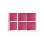 Garage グリッド収納庫GR　2段3列セット　GR-1208　ピーチピンク （ガラージ/ガレージ/家具）