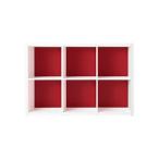 Garage グリッド収納庫GR　2段3列セット　GR-1208　トマトレッド （ガラージ/ガレージ/家具）