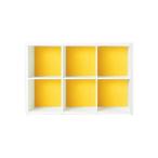 Garage グリッド収納庫GR　2段3列セット　GR-1208　レモンイエロー （ガラージ/ガレージ/家具）