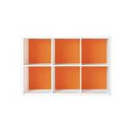 Garage グリッド収納庫GR　2段3列セット　GR-1208　マンダリンオレンジ （ガラージ/ガレージ/家具）